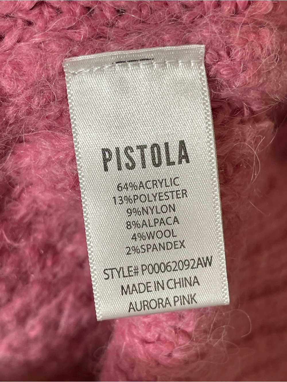 pistola Pink Cozy Ribbed Turtleneck Sweater - Picture 5 of 7